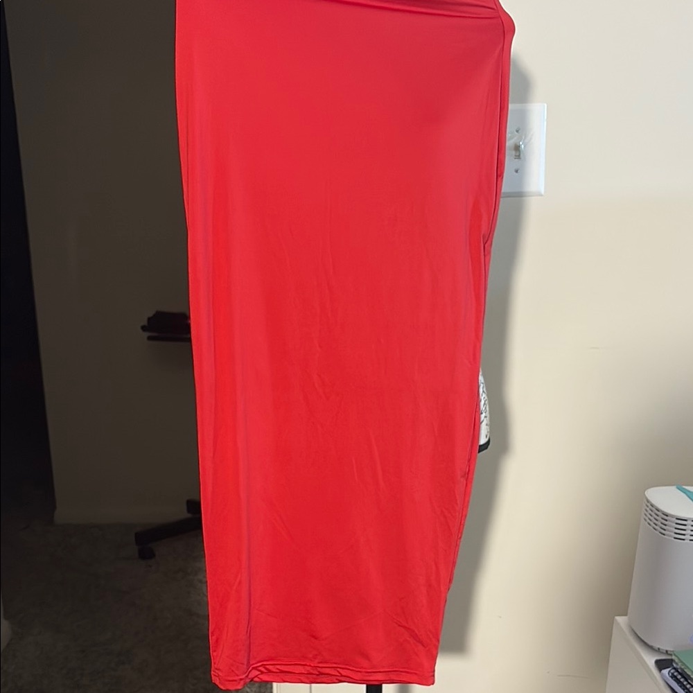Vibrant Red Maxi Skirt